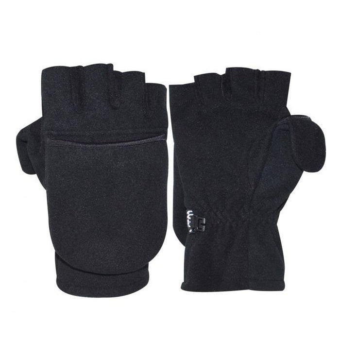 XTM Scope Hooded Glove - Black | Convertible Fingerless-Glove-To-Mitten | Waterproof Membrane - Adventure HQ