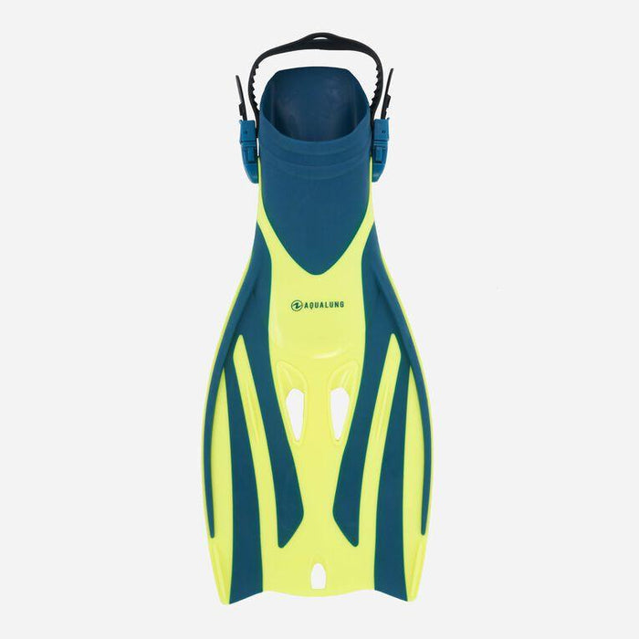 AQUALUNG Fizz Snorkeling Fin Small/Medium - Yellow Blue Petrol - Adventure HQ