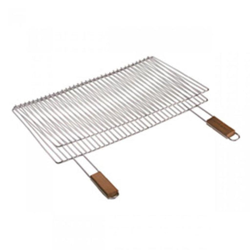 LAPLAYA Paradiso D Charcoal Steel Grid 6 Hamburg With Wooden Handle - Adventure HQ