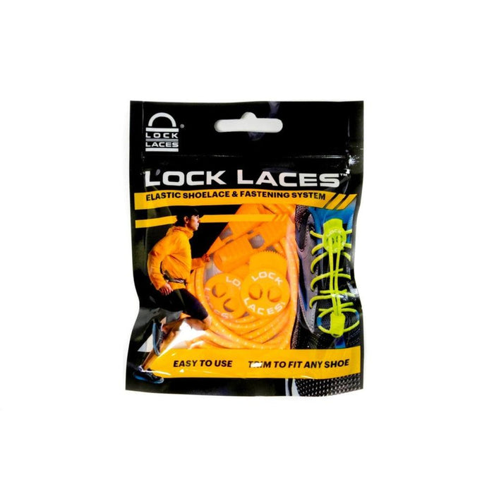 NATHAN Lock Laces - Orange | No-Tie Lacing System | Elastane Blend - Adventure HQ