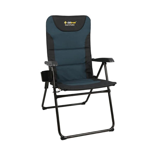 OZTRAIL Resort 5 Position Arm Chair - Navy - Adventure HQ