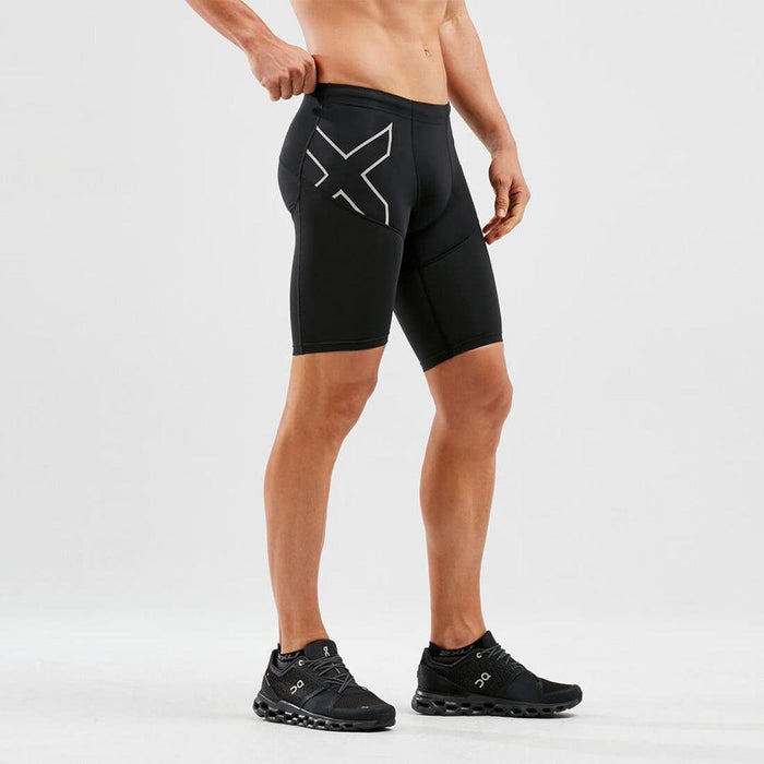 Buy 2XU Run Dash Compression Shorts Black/Silver Adventure HQ
