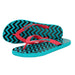 WAVES Women's Printed Flip Flops 7 UK - Turquoise - Adventure HQ