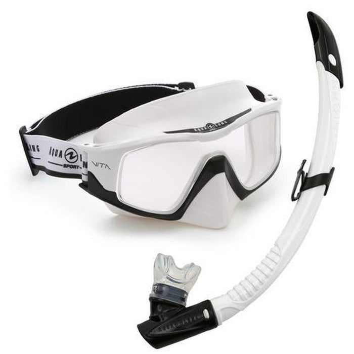 AQUA LUNG Combo Versa Snorkel - White/Black Swimming goggles - Adventure HQ