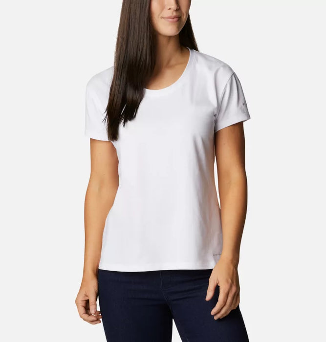 COLUMBIA Women's Sun Trek Short Sleeve Tee - White - Adventure HQ