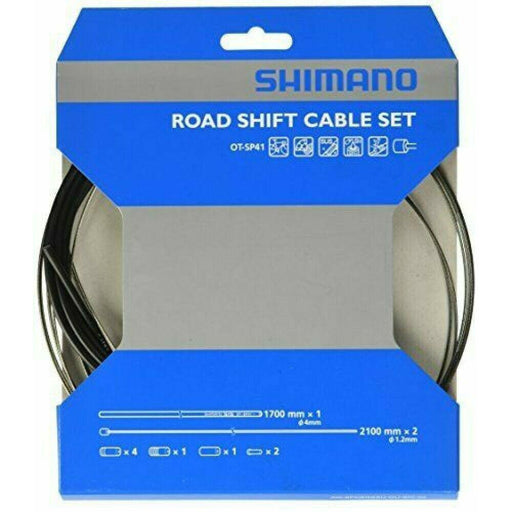 SHIMANO Cable Stainless Road Gear Set - Black - Adventure HQ